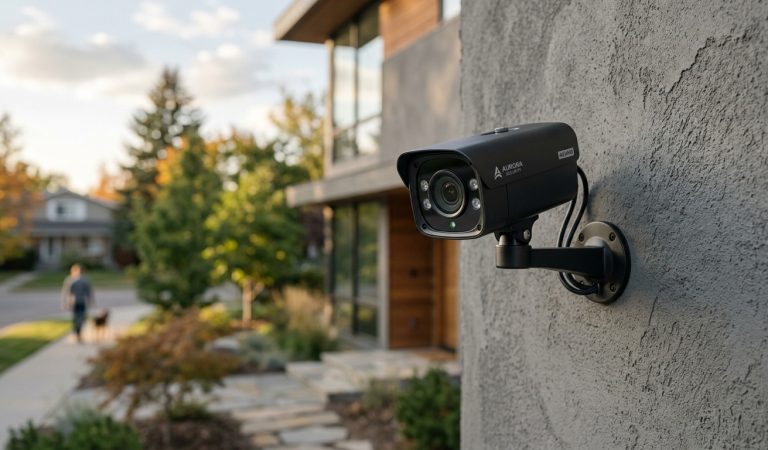 Instalación de cámaras de seguridad baratas exterior en la fachada de una vivienda protegida por el equipo de profesionales de Fu…